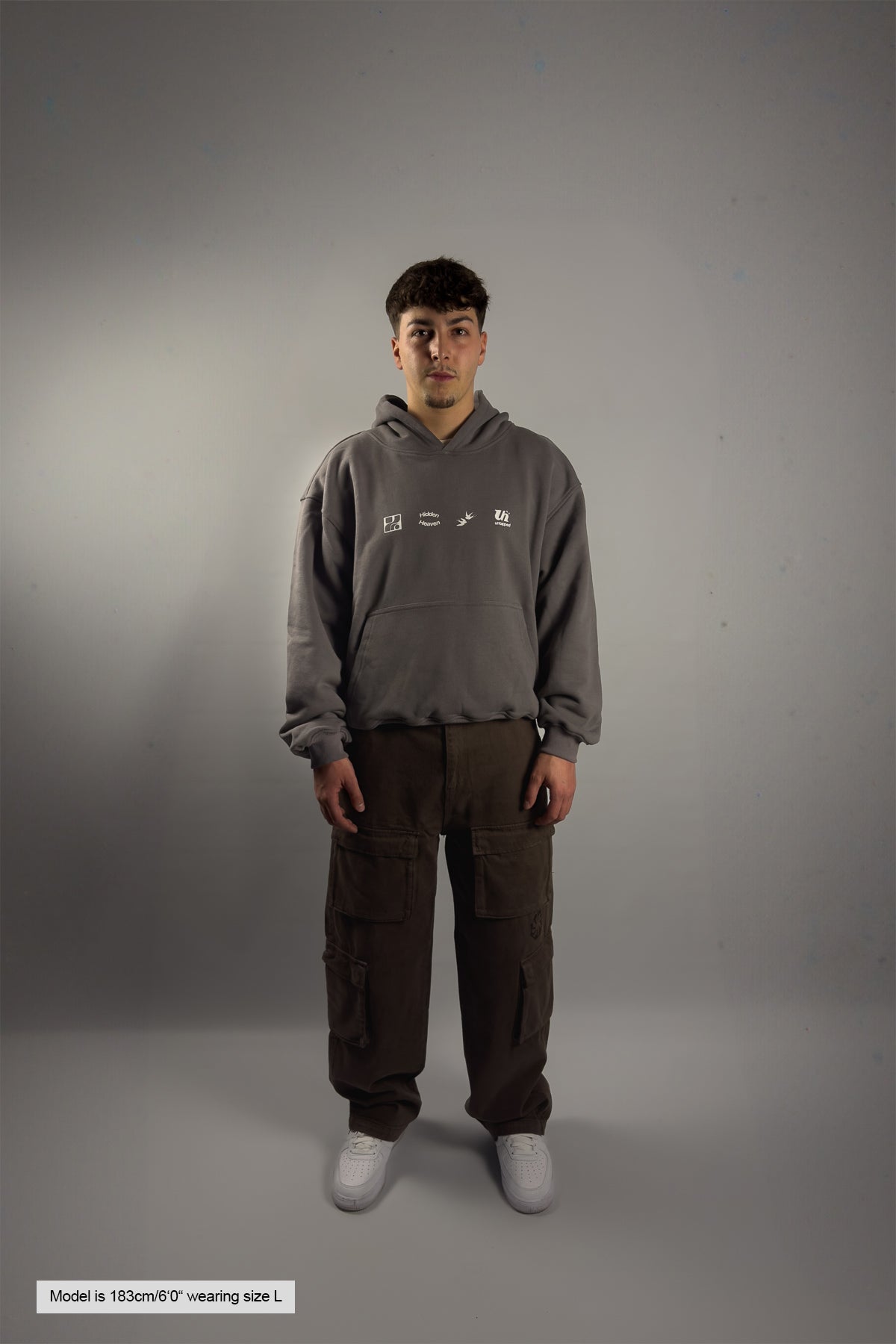 GREY 'ICONIC' HOODIE